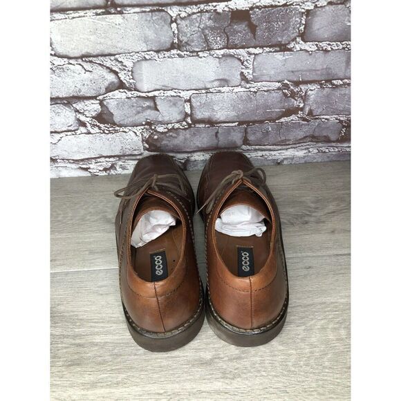 Ecco Vibram Gumlite Brown Leather Square Toe Oxfords Dress Shoes Men Sz 45EU/12M main image 8